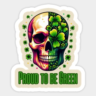 St Patricks Day 2024. Irish Skull Men Sticker